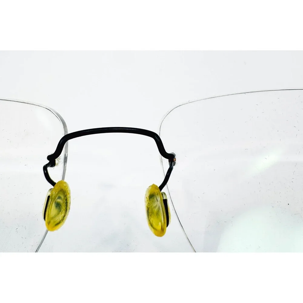 Lindberg Eyeglasses Mens Black Rimless Rectangle Frames 51-19-145